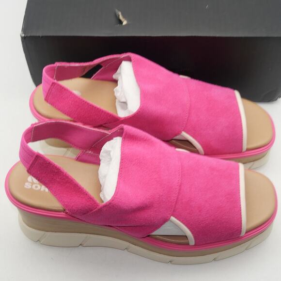 NEW Sorel Women's 11 Joanie III Slingback Platform Strap Sandals Fuschia Pink - Picture 8 of 9